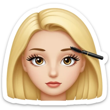 Girl with mascara  sticker