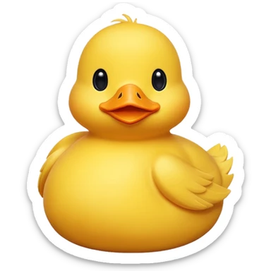 yellow duck with a big belly sticker