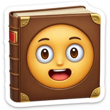 a book with the emotion of embarrassment sticker