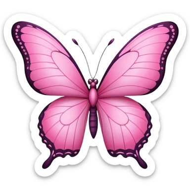 Pink butterfly emoji sticker