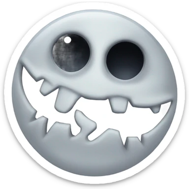 Spooky dark moon sticker