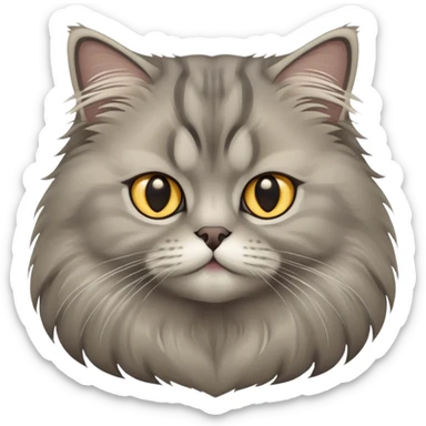 grey siberian cat sticker