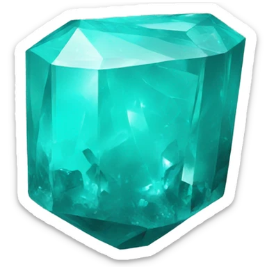 Turquoise crystal sticker