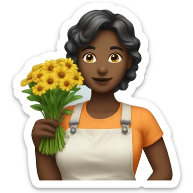 florist girl sticker