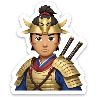 Realistic Ancient samurai ￼ sticker