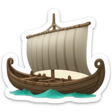 Viking longboat sticker
