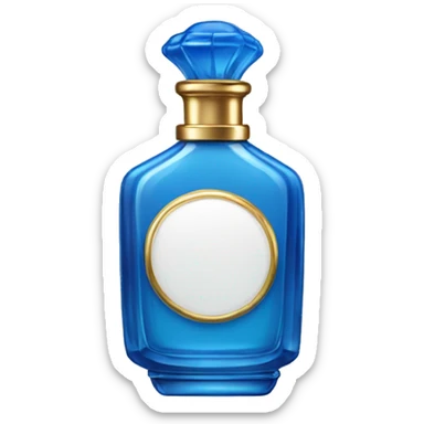 Blue perfume bottle sticker