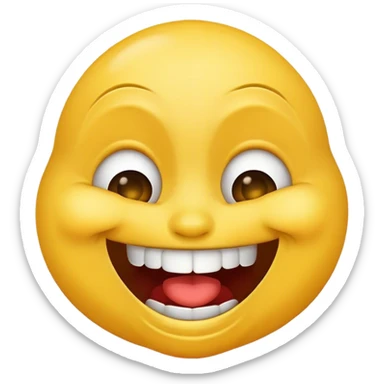 the worst laughing emoji ever sticker