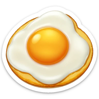 Fried egg without egg white sticker