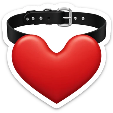 heart with a black velvet choker sticker