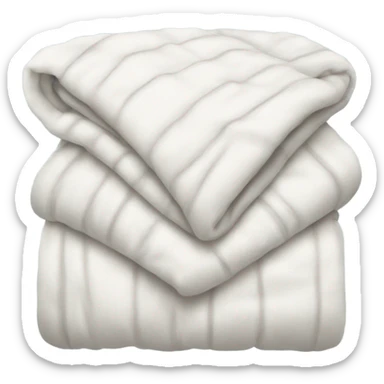 White folded blanket sticker