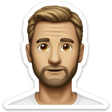 man in full growth  photorealistic serious sticker