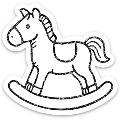 rocking horse icon sticker