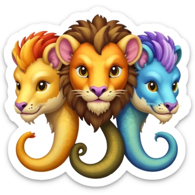 CHIMERA con 3 cabezas sticker