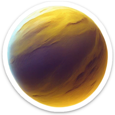 Yellow planet sticker