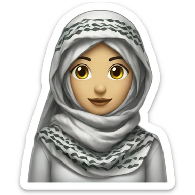 Keffiyeh girl sticker