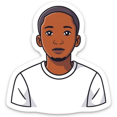 Black ugly man  sticker