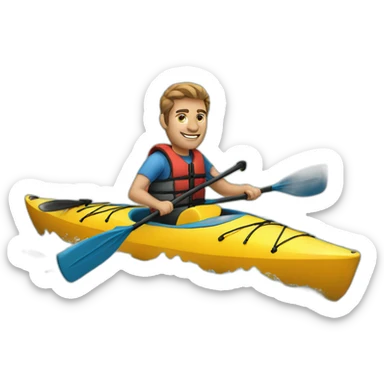 Man kayaking sticker