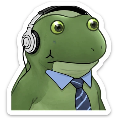 Headphones with tie sticker