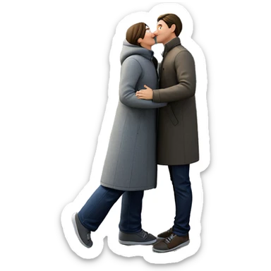 couple under cloudy sky sticker