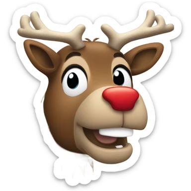 Red Nosed Reindeer sticker