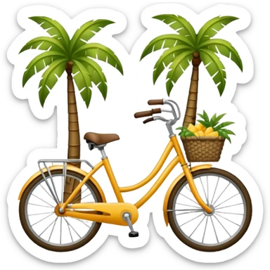 Bicycle with palm trees  sticker