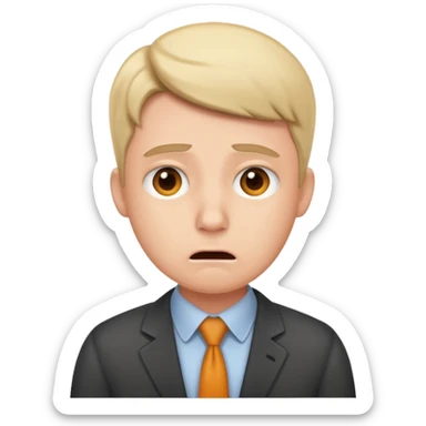 office worker in stress sticker