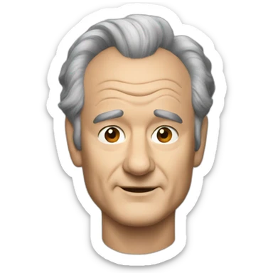 Bill murray black hair sticker