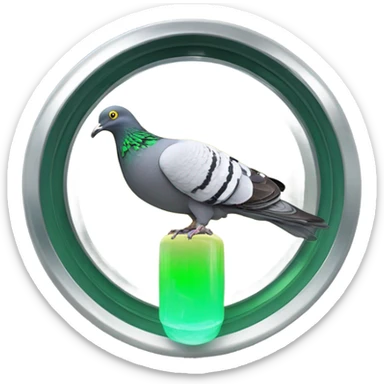 https://www.emojis.com/emoji/realistic-pigeon-yellow-green-R7fMwsTeXFy on https://www.emojis.com/emoji/disk-of-quartz-in-valve-vacuum-tube-YRta95YF2bm sticker