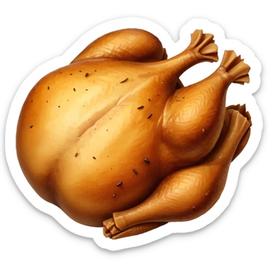 round slice chicken rost sticker