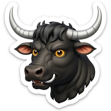 Black bull head bd style  sticker