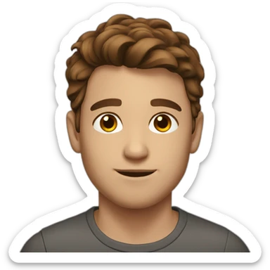 A young man with beautiful brown hair  sticker