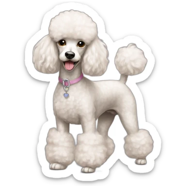 Dog Standart Poodle full body sticker