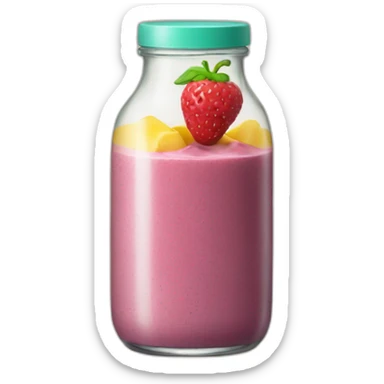 smoothie in a glass bottle sticker