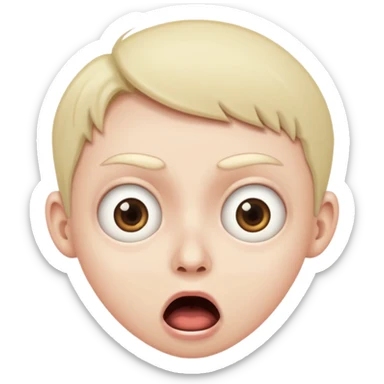 Frightened face emoji sticker