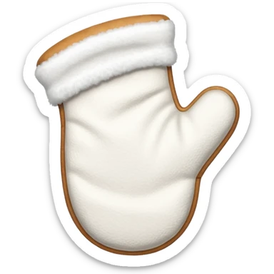 A white baking mitten sticker