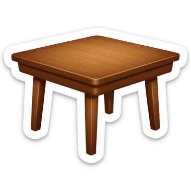 Table facing at the front sticker