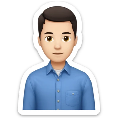 silhouette of a light-haired man standing next to a project board sticker