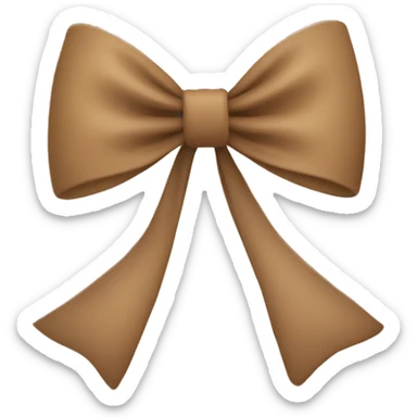 Light brown bow sticker