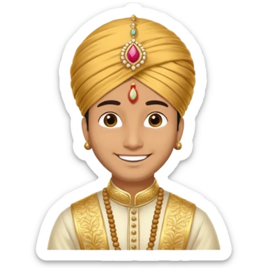 INDIAN WEDDING groom sticker