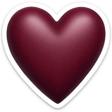burgundy heart sticker