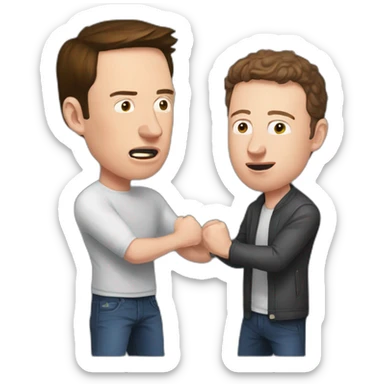 Elon musk vs Mark Zuckerberg Fight sticker