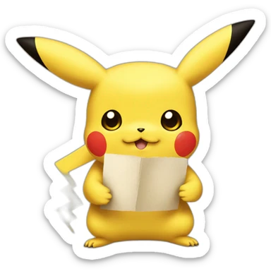 pikachu qui dessine sticker