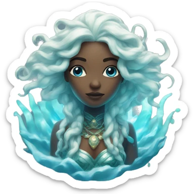 etherial ocean goddess sticker