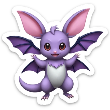 Minccino-Noibat-Swoobat-hybrid-fusion, full body sticker
