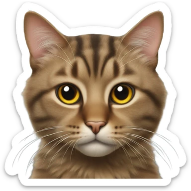 Realistic cat looking at viewer sticker