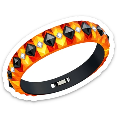 low poly fire bracelet gems sticker