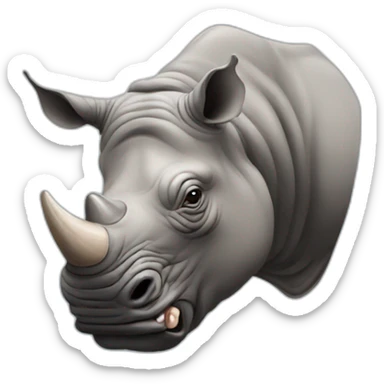 Man head muscle rhino sticker