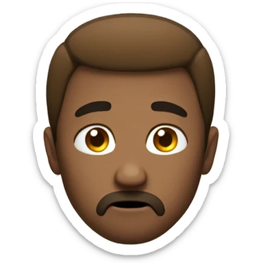 Realization face emoji blank stare  sticker