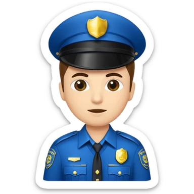 fancy police officer sticker